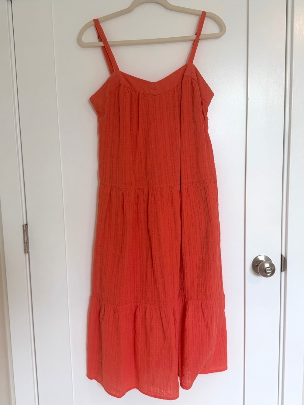 KNOX ROSE Coral Sleeveless Dress, with Pockets and Adjustable Straps, Medium